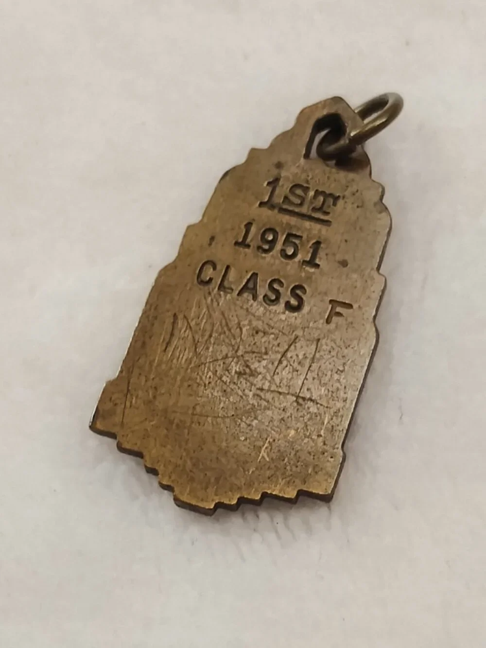 1951 Class F 1st Place LITTLE LEAGUE School AWARD Baseball MEDAL PENDANT Charm